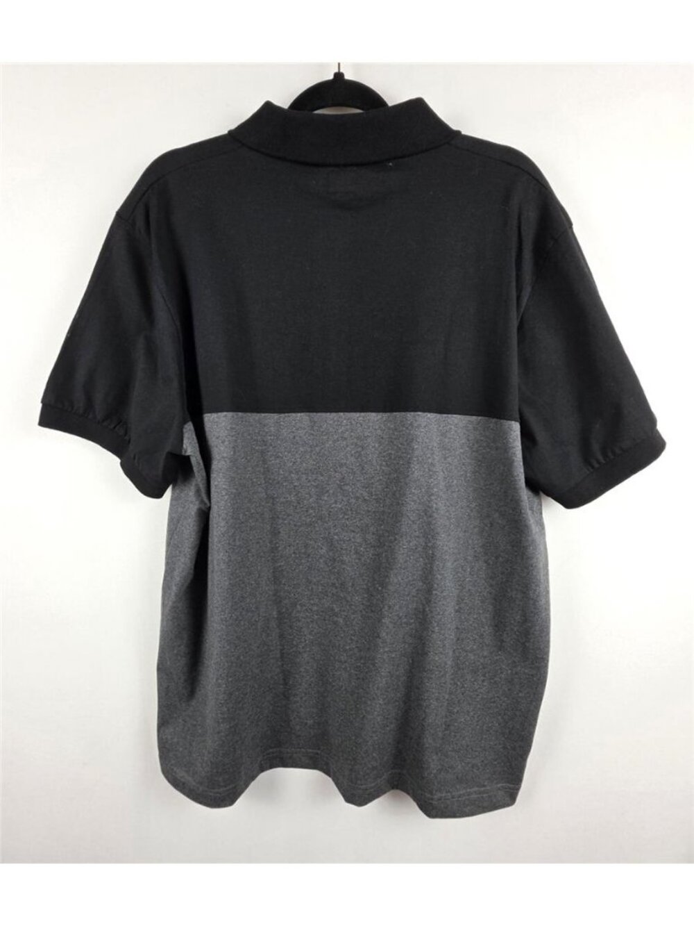 CAT Caterpillar Colorblock Polo Shirt Black Gray Workwear Men’s XL 42 - Picture 3 of 8